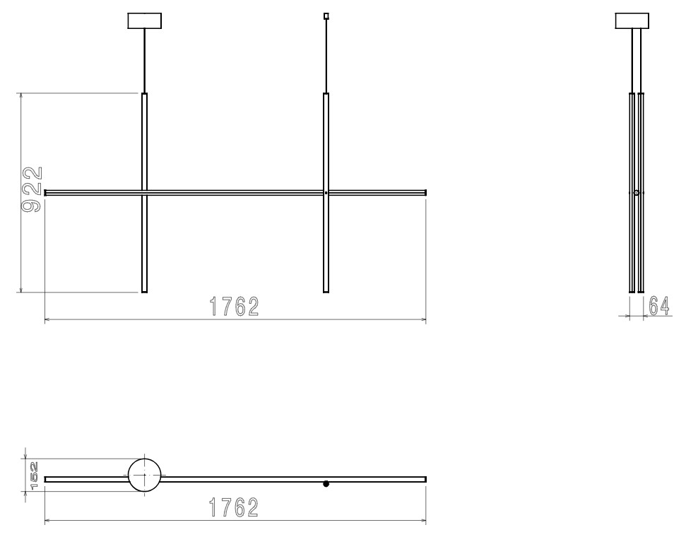 Flos coordinates suspension 2 cIII F1844044 rozmery