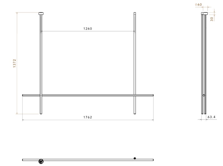 Flos coordinates Ceiling F1858044 rozmery