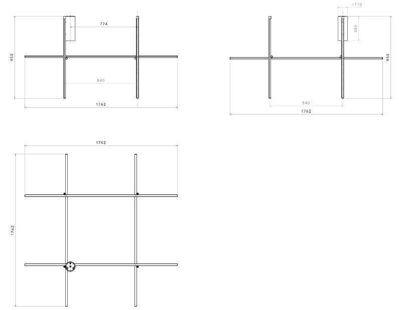 Flos Coordinates Ceiling F1856044 rozmery