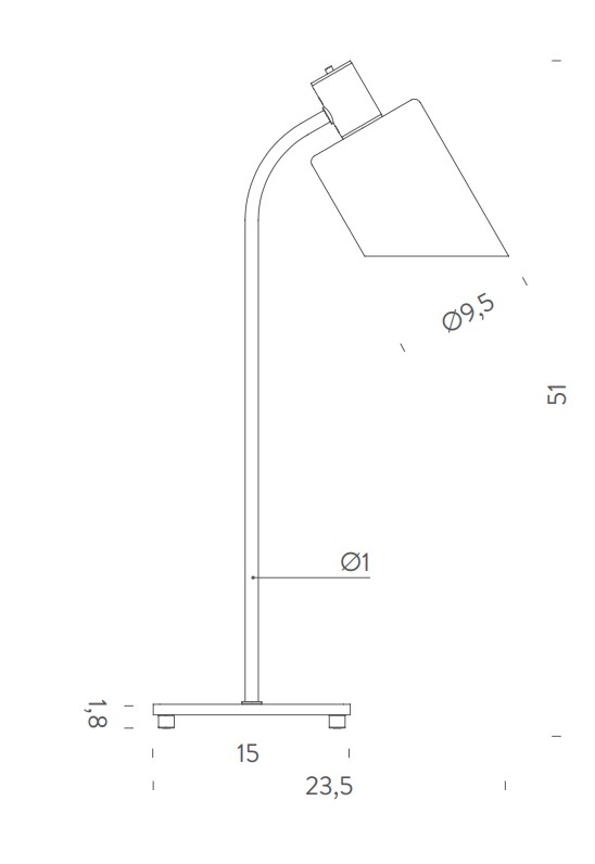 Nemo LAMPE DE BUREAU rozmery