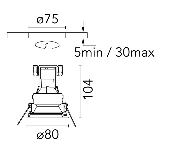Flos easy kap 80 fixed round rozmery