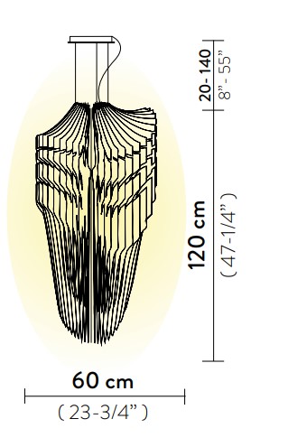 Slamp avia L rozmery