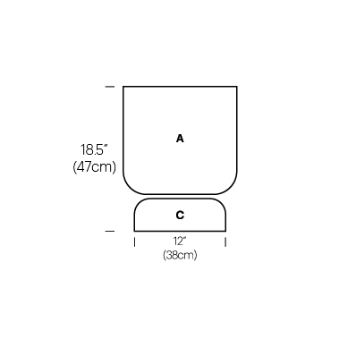 Pablo Designs Totem Table Spec Line Drawings 109 rozmery