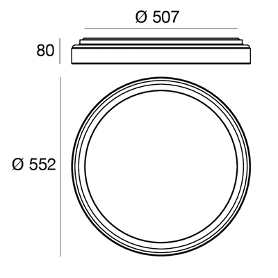 INSIDE prumer 552mm rozmery