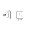 15510 1 iled cut hranate zapustne svitidlo do steny 1x2w led 4000k bila 7x7cm ip65