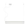 Linea Light Gluèd_PB, závěsné svítidlo, 29W LED 3000K, bílé sklo, délka 97,8cm