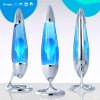 mathmos neo lava lamp silver blue turquoise
