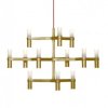Nemo Crown Minor, matně zlatý závěsný lustr, 12x25W G9, 67x77cm, výška 50cm
