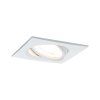 Paulmann LED Coin Nova rectangular, bílá hranatá bodovka, 1x6,5W LED 2700K, 8,4x8,4cm