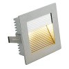 SLV Frame Curve LED, stříbrnošedé zápustné svítidlo do zdi, 1x1W LED, 9x9cm, 3000K