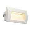 SLV Downunder Out LED M, bílé zápustné svítidlo do stěny, 3,3W LED, 3000K, 14x7cm, IP55