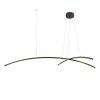 Redo Katana, moderní závěsné svítidlo nad stůl, 45W LED 3000K tříkrokové stmívání, černá, délka 180cm