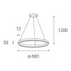 LED2 circle 60 3270933D rozmery
