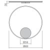 39426 3 redo orbit direct nastenne stropni kruhove svitidlo 55w led 3000k cerna prum 80cm_rozmery