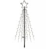 Vánoční LED svítící stromek, 180 cm, venkovní i vnitřní, studená bílá