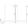 Mantra Hanok, lineární černé závěsné svítidlo LED 76W 3000K 50°, délka 240cm_rozmery