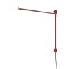 Nemo Mini Potence Pivotance, červená designová nástěnná lampa s vypínačem, 4W G9, délka 100cm