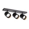 Redo Delphi, černé spotové svítidlo, 3x7W GU10, 39x7cm, výška 13,5cm