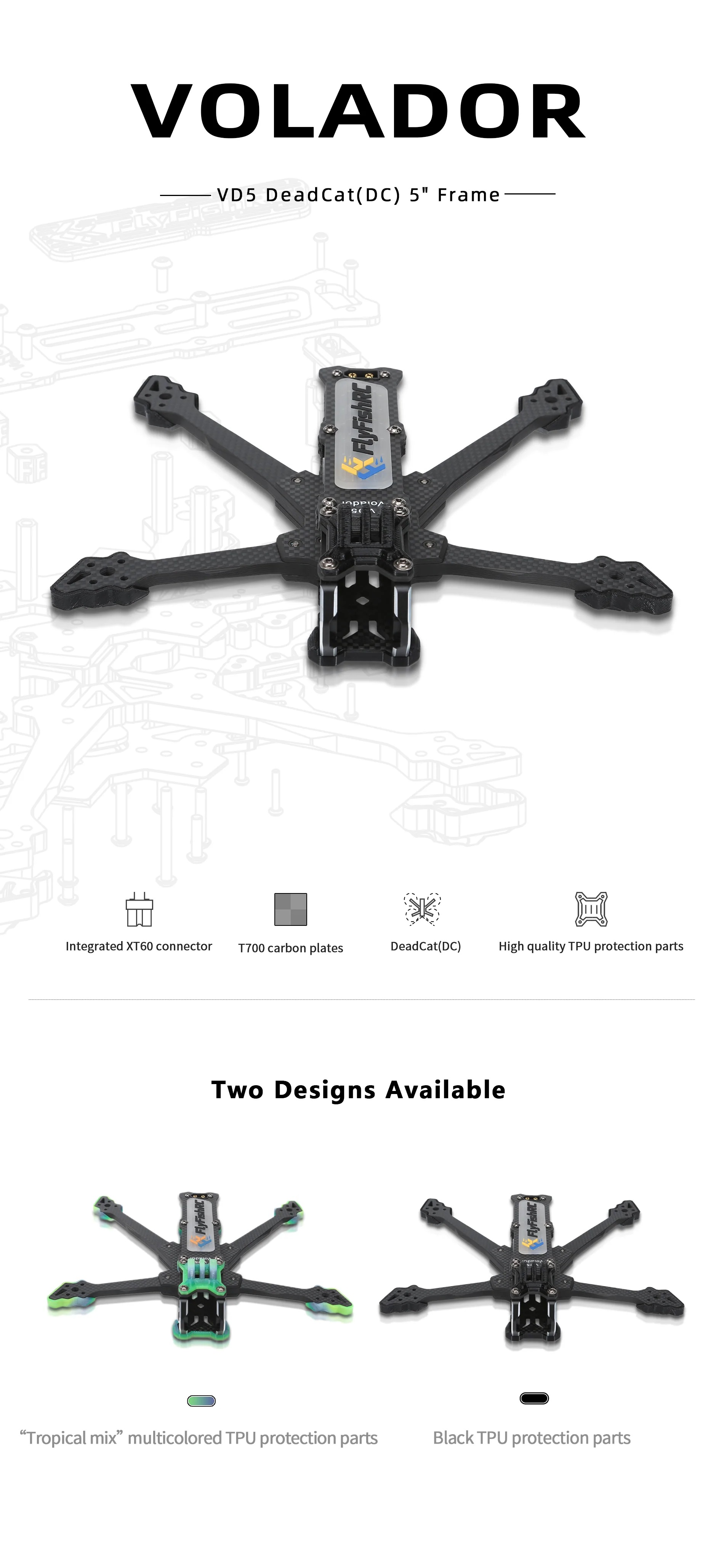 Volador-VD5-Deadcat-FPV-Frame-Kit-1