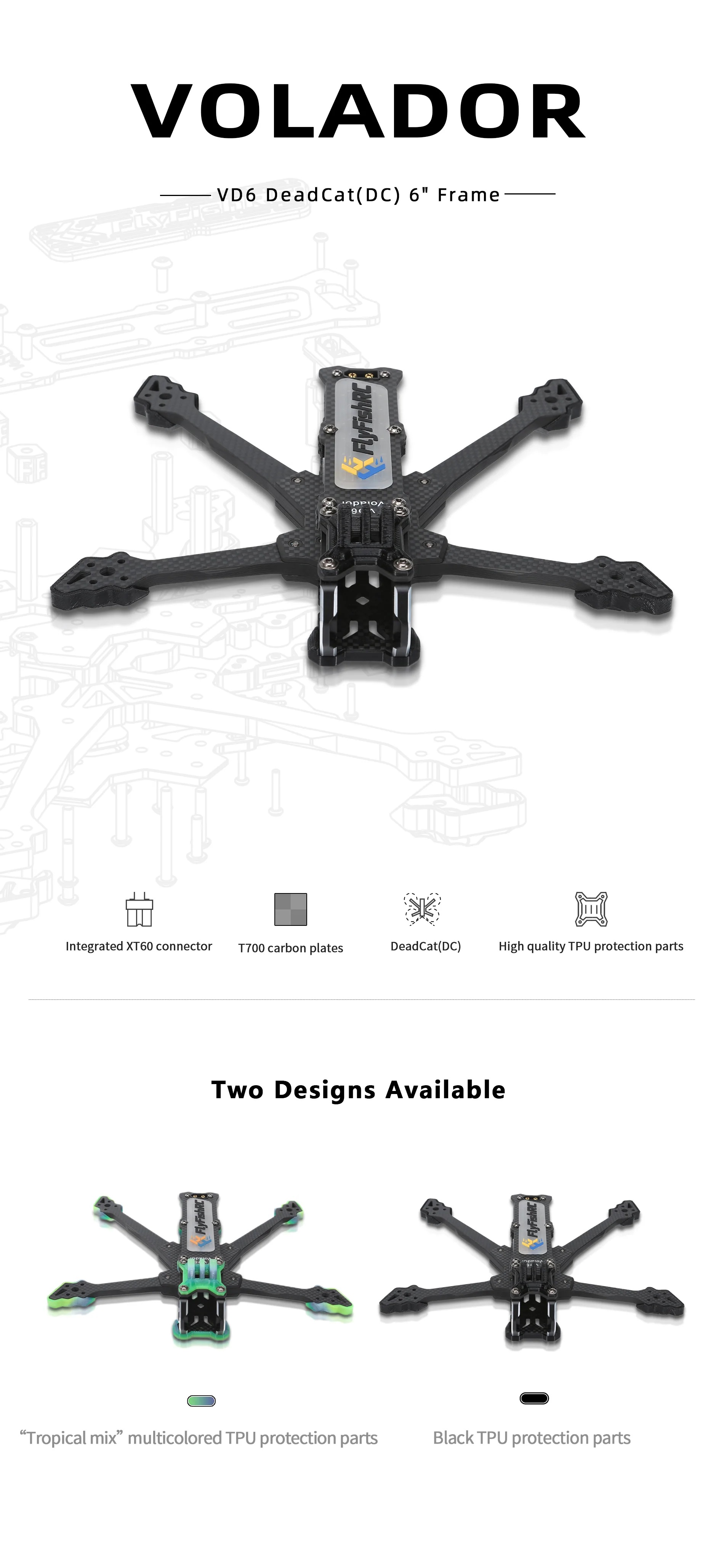 Volador-VD6-Deadcat-FPV-Frame-Kit-1