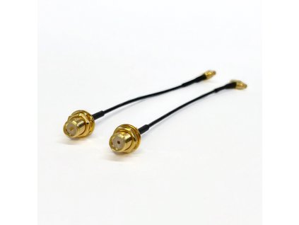 Redukce MMCX90° na SMA/RPSMA pigtail 10cm (délka kabelu 100mm, konektor antény RP-SMA, typ SMA)