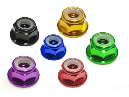 Matice motorů M5 hliníkový elox (Barva červená)