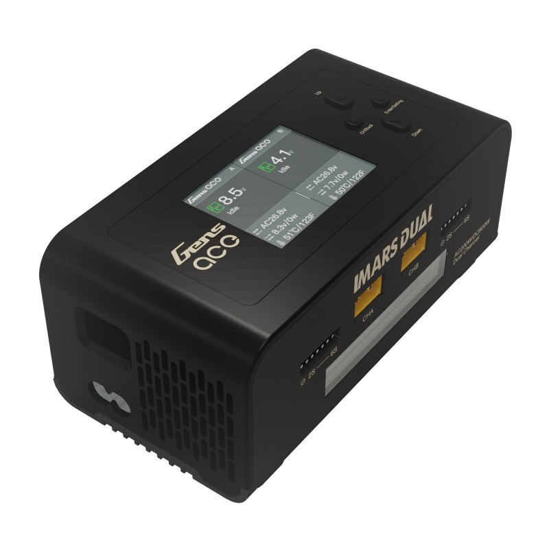 GENS ACE LIPO TATTU Nabíječka baterií Gens Ace Imars Dual AC200/DC300Wx2 Barva: black