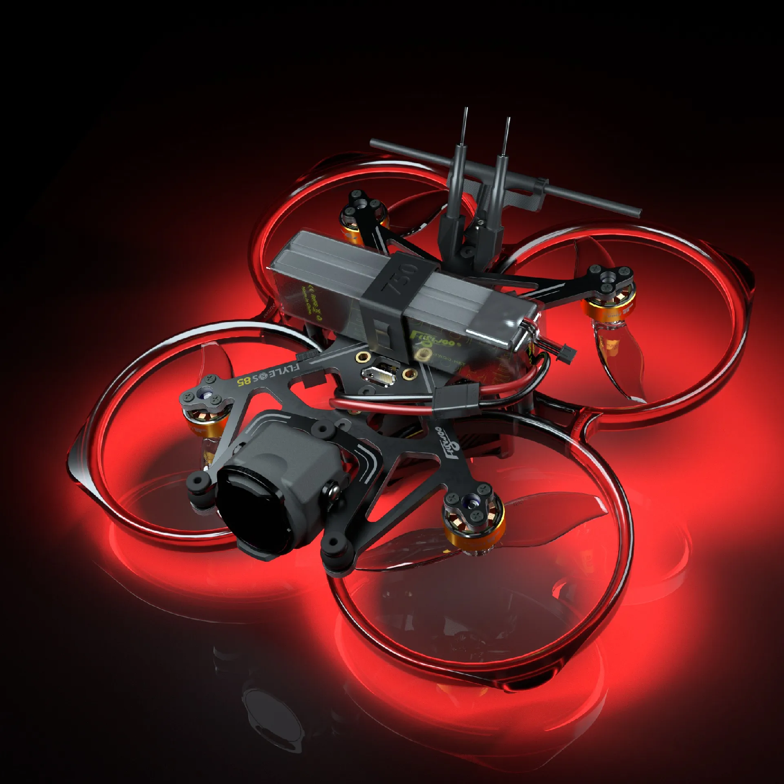 Flywoo LED pásek + 3.3V Bec počet článků: 6S, délka kabelu: 525mm, Barva LED: Červená