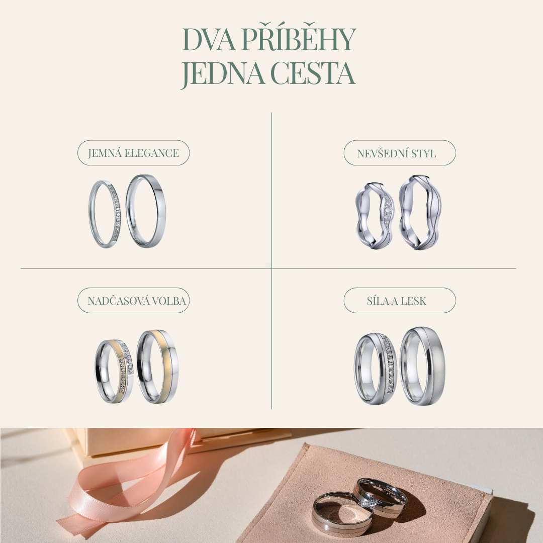 Snubní prsteny jsou každodenní připomínkou rozhodnutí být spolu. A to si zaslouží dobrý výběr.