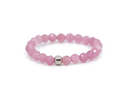 Turmalínový prsten se stříbrnou kuličkou