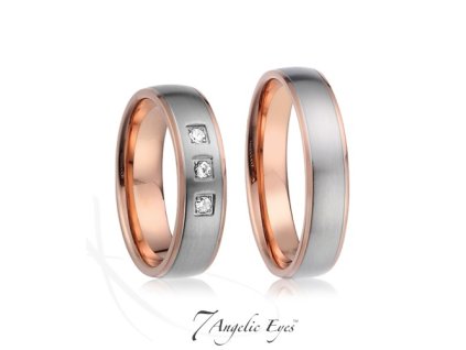 Ocelový dámský snubní prsten 018 - Kate