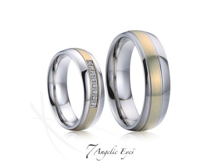 Ocelový dámský snubní prsten 020 - Angelina