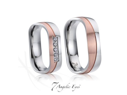 Ocelový dámský snubní prsten 021 - Josefína