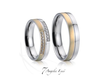 Ocelový pánský snubní prsten 022 - David