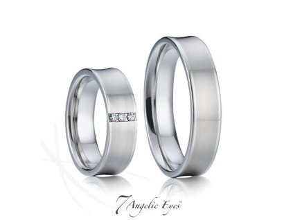 Ocelový dámský snubní prsten 006 - Eva