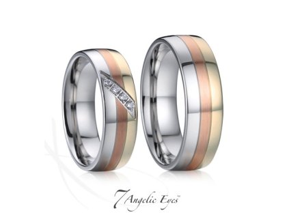 Ocelový dámský snubní prsten 027 - Bella