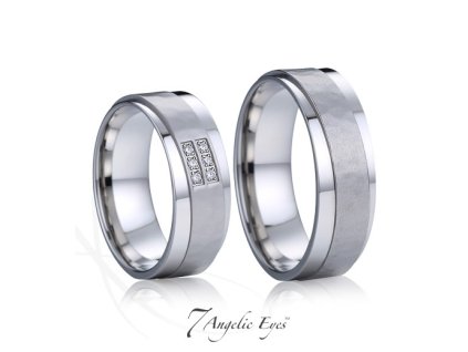 Ocelový pánský snubní prsten 028 - Karel