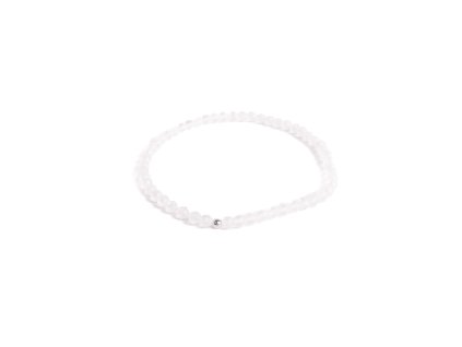 Náramek z měsíčního kamene se stříbrnou kuličkou