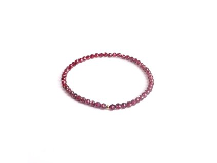 Granátový náramek se 14 kt zlatou kuličkou