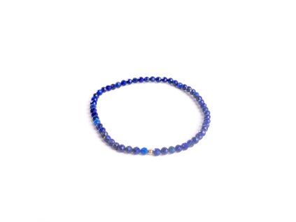 Lapisový náramek se 14 kt zlatou kuličkou