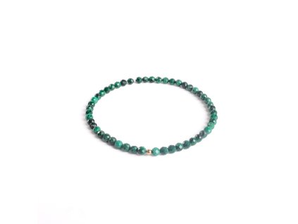 Malachitový náramek se 14 kt zlatou kuličkou