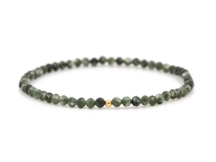 Serafinitový náramek se 14 kt zlatou kuličkou