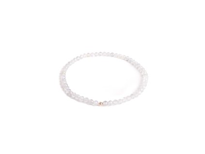 Labradoritový náramek se 14 kt zlatou kuličkou