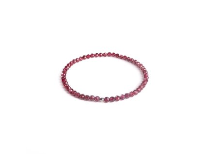 Granátový náramek se stříbrnou kuličkou
