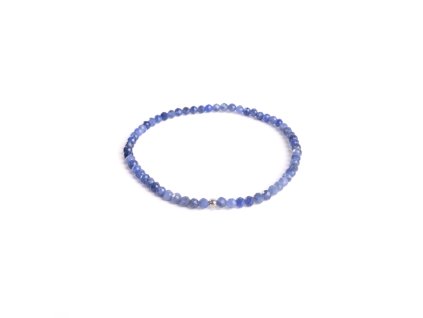 Sodalitový náramek se stříbrnou kuličkou
