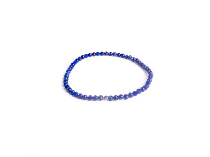 Lapisový náramek se stříbrnou kuličkou