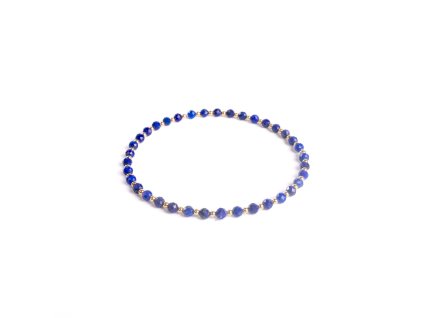 Lapisový náramek se 14 kt zlatými kuličkami