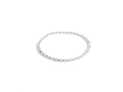 Labradoritový náramek se stříbrnými kuličkami