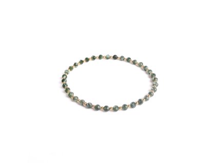 Serafinitový náramek se 14 kt zlatými kuličkami