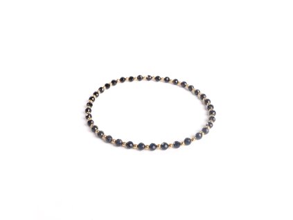 Spinelový náramek se 14 kt zlatými kuličkami